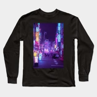 Tokyo a Neon Garden Long Sleeve T-Shirt